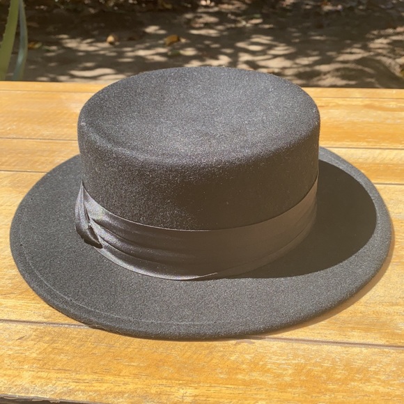 Black boater hat - Picture 2 of 6